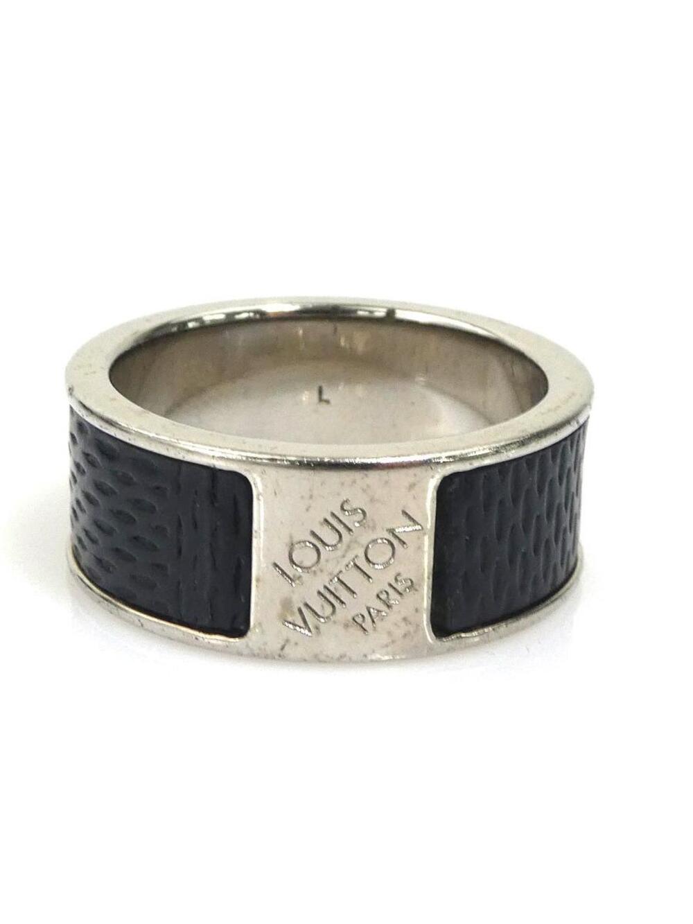 Auth Louis Vuitton Ring Black/Silver #337995L19B